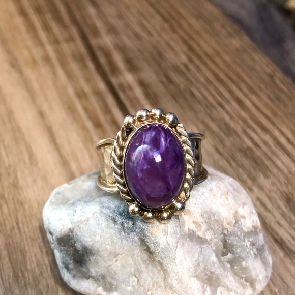 Sugilite Sterling Silver Ring 8 - Picture 2 of 11